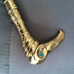 Gậy Quý Tộc Đầu Chim Ưng Đẹp Hút Hồn Màu Crom