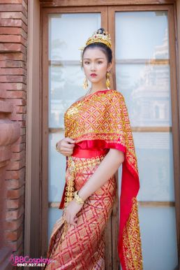 Đồ Thái Lan Áo Đỏ Kim Sa- Váy Đỏ Kim Tuyến