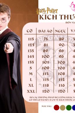 Trọn Bộ Đồng Phục 6 Món Trường Hogwarts - Phù Thuỷ Tập Sự