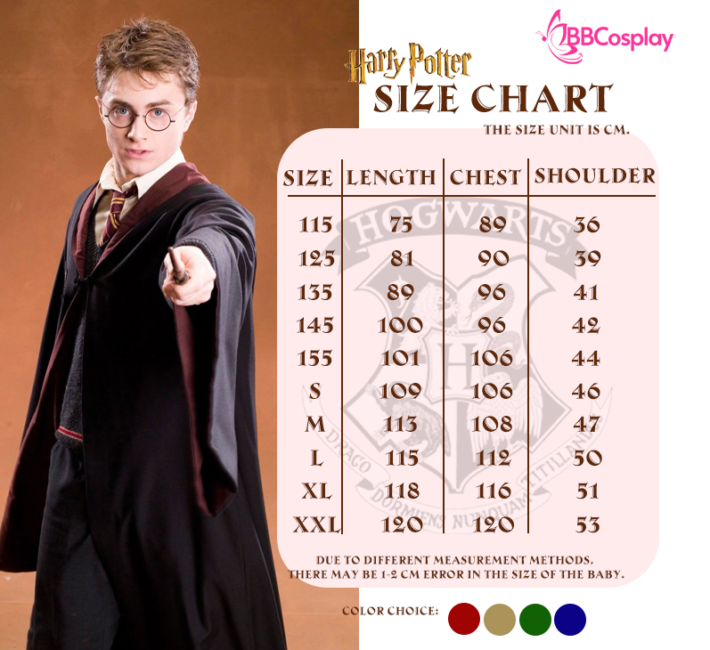 Trọn Bộ Đồng Phục 6 Món Trường Hogwarts - Phù Thuỷ Tập Sự