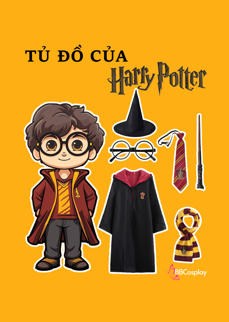 Trọn Bộ Đồng Phục 6 Món Trường Hogwarts - Phù Thuỷ Tập Sự