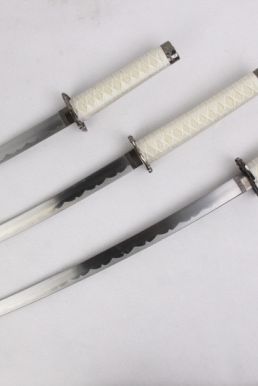 Bộ 3 Kiếm Nhật Samurai Trắng Khắc Vân Rồng