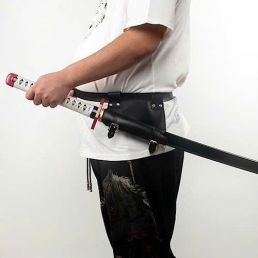 Thắt Lưng Đeo Kiếm - Đai Da Đeo Kiếm - Thắt Lưng Gắn Bao Kiếm Loại 1 Kiếm Cao Cấp Màu Đen