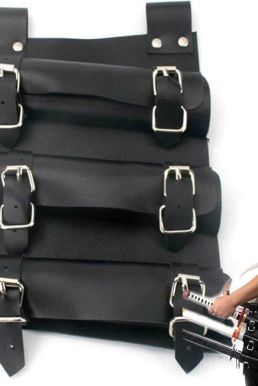 Thắt Lưng Đeo Kiếm - Đai Da Đeo Kiếm - Thắt Lưng Gắn Bao Kiếm Loại 3 Kiếm Cao Cấp Màu Đen