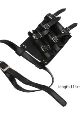 Thắt Lưng Đeo Kiếm - Đai Da Đeo Kiếm - Thắt Lưng Gắn Bao Kiếm Loại 3 Kiếm Cao Cấp Màu Đen