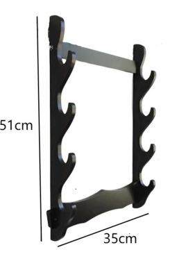 Giá Để Kiếm Gỗ Treo Tường 4 Tầng