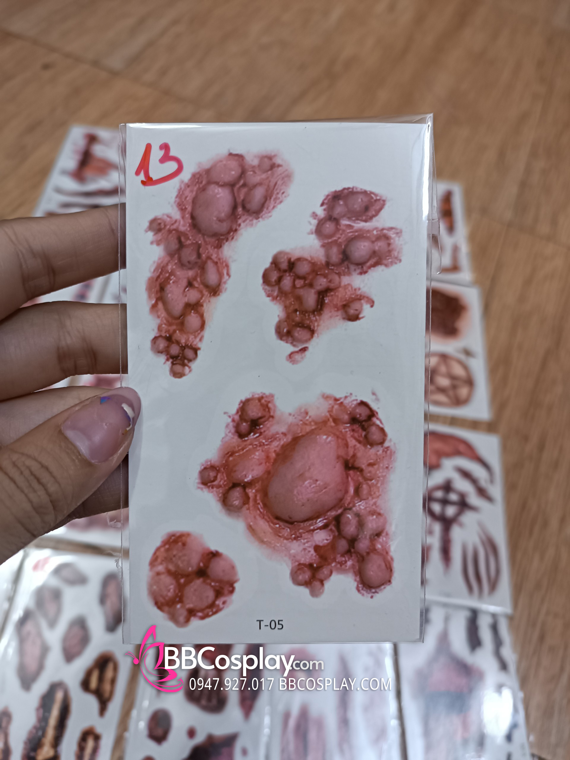 Hình Xăm Dán Halloween - Hình Xăm Sẹo Giả