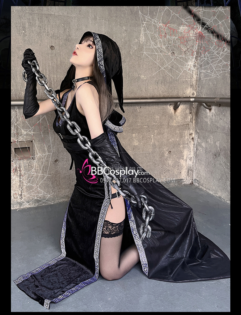Halloween Trang Phục Phù Thuỷ Urban Warlock Quyền Lực
