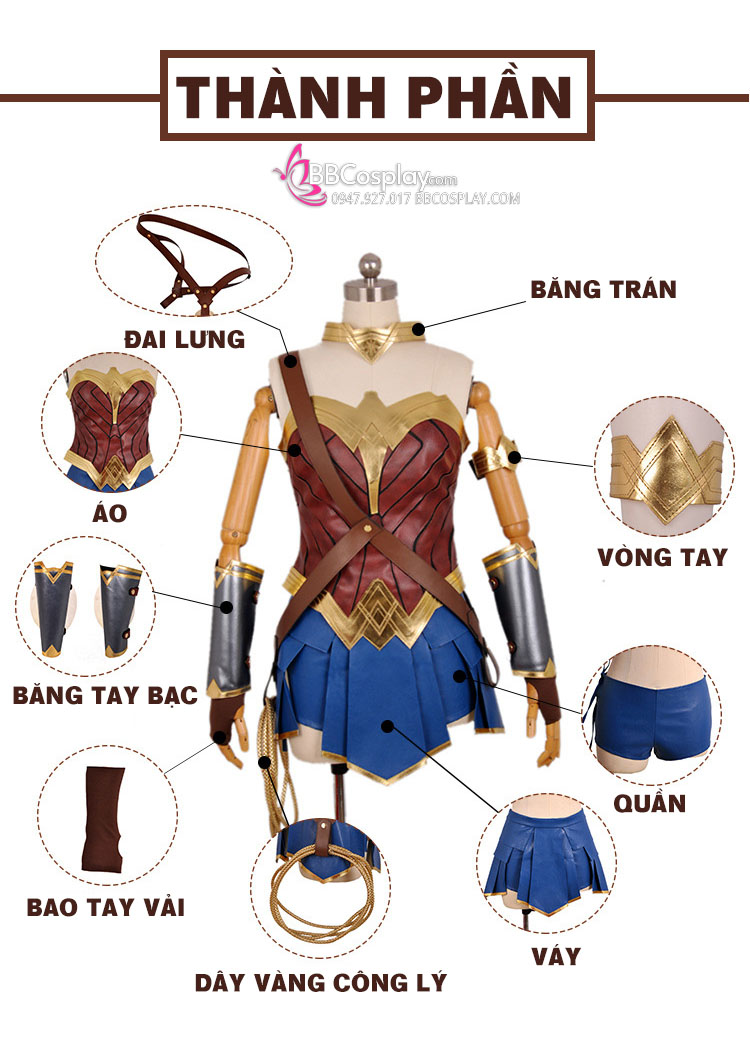 Trang Phục Wonder Woman - Bản Comic