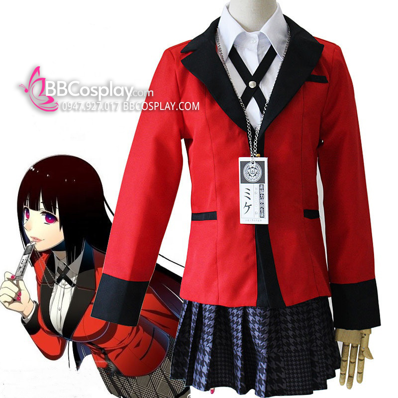 Đồ Cosplay Yumeko Jabami Trong Kakegurui (Học Viện Đỏ Đen)