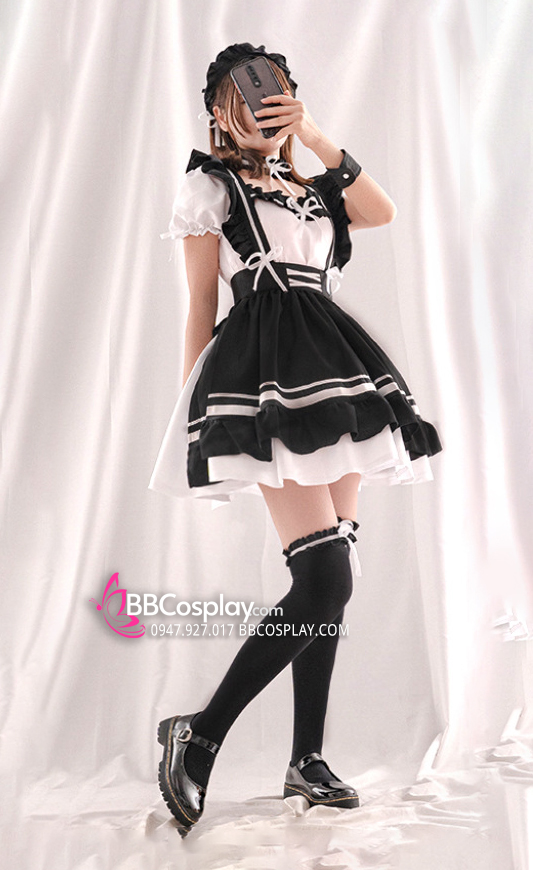 Đồ Nàng Hầu Maid Nikki Tạp Dề Đen