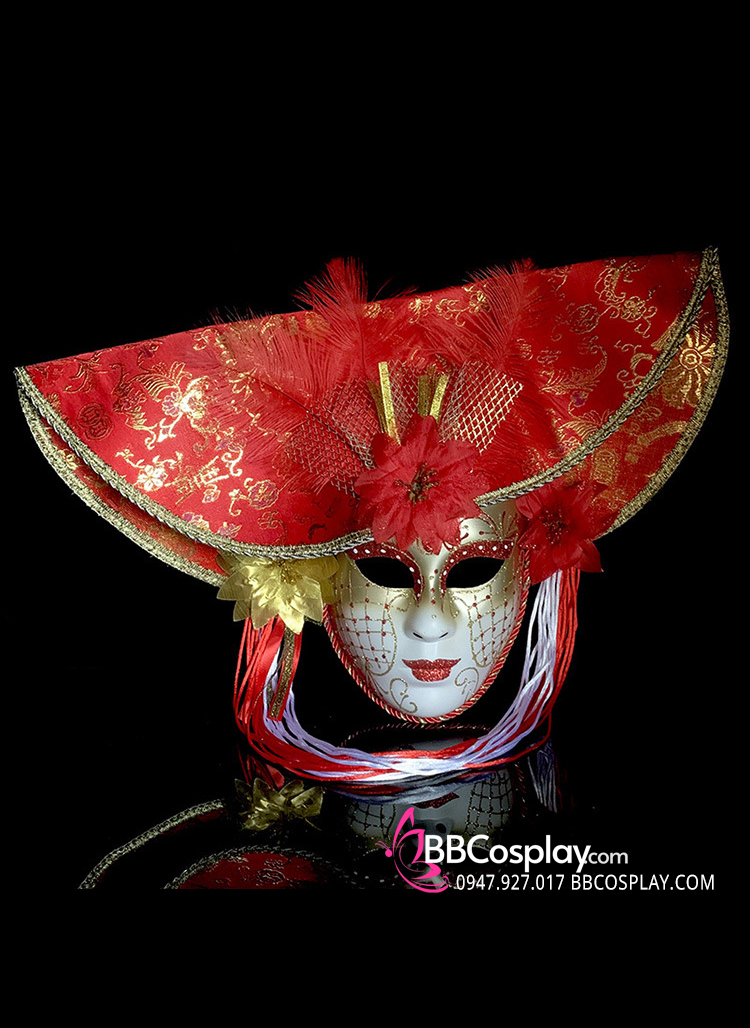 Mặt Nạ Lễ Hội Carnaval - Đỏ