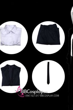 Bộ Cos Makima Kèm Tóc Giả Tặng Kèm Lưới Trùm Tóc