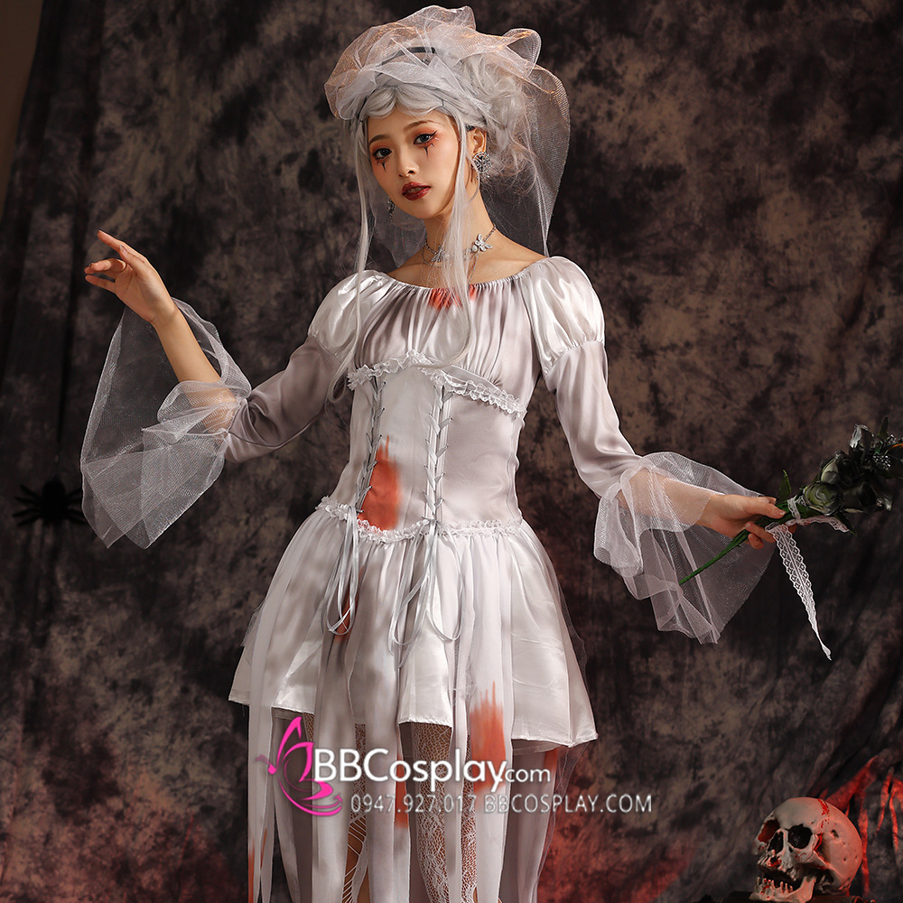 Trang Phục Cô Dâu Của Quỷ Bigsize Cho Nam Hoá Trang Lễ Hội Halloween