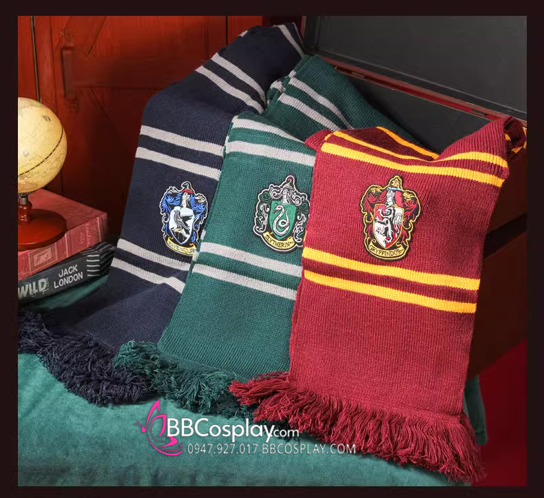 Khăn Choàng Cổ Thi Đấu Trường Hogwarts - Nhà Godric Gryffindor Dài 175Cm X 25Cm