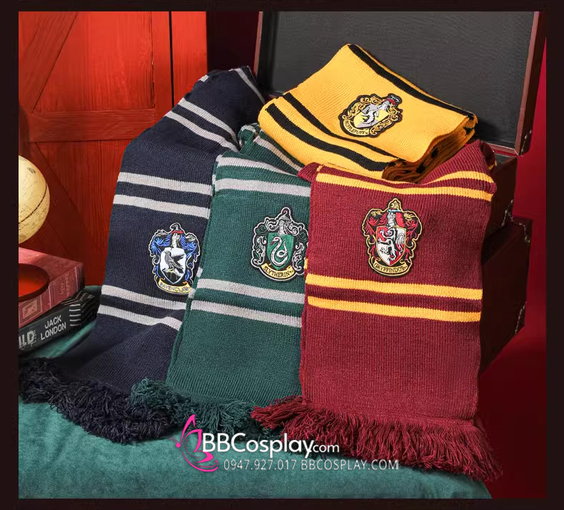 Khăn Choàng Cổ Thi Đấu Trường Hogwarts - Nhà Godric Gryffindor Dài 175Cm X 25Cm