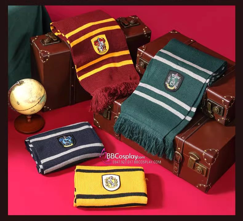 Khăn Choàng Cổ Thi Đấu Trường Hogwarts - Helga Hufflepuff Dài 175Cm X 25Cm