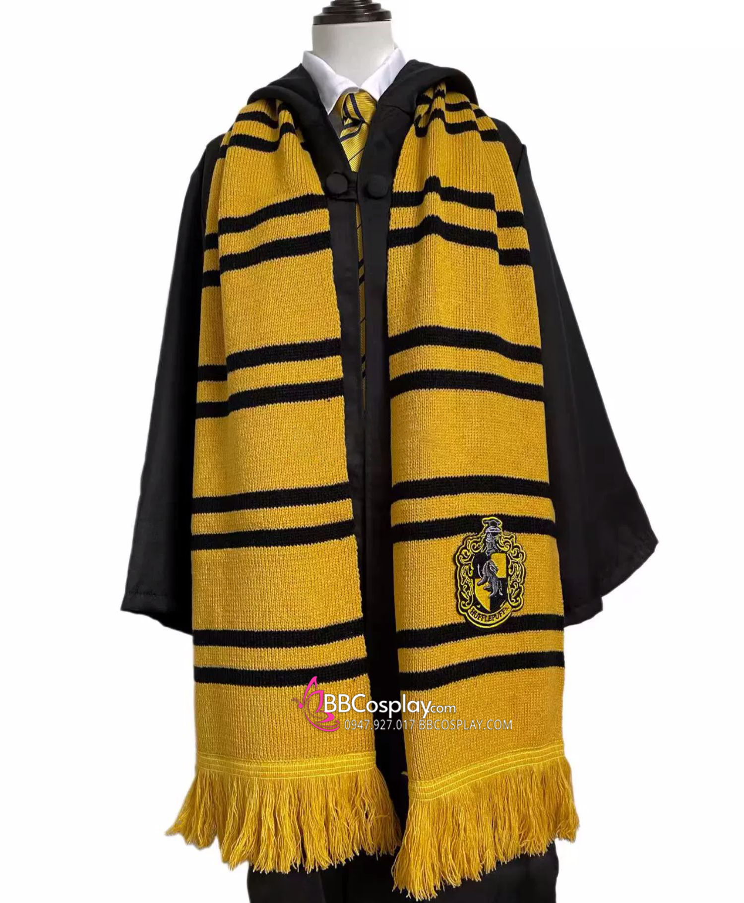 Khăn Choàng Cổ Thi Đấu Trường Hogwarts - Helga Hufflepuff Dài 175Cm X 25Cm
