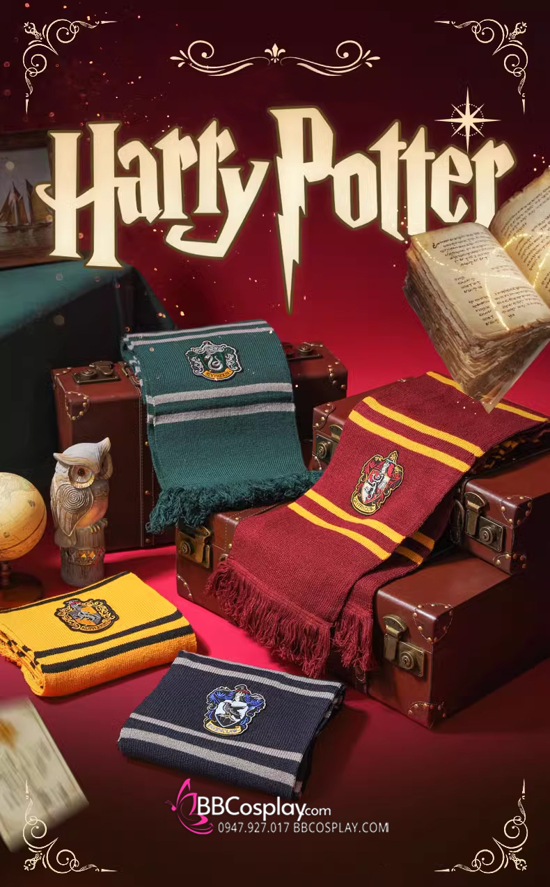 Khăn Choàng Cổ Thi Đấu Trường Hogwarts - Helga Hufflepuff Dài 175Cm X 25Cm