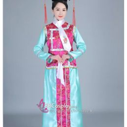 Cổ Trang Hoàn Châu Áo Hồng Tím Váy Xanh