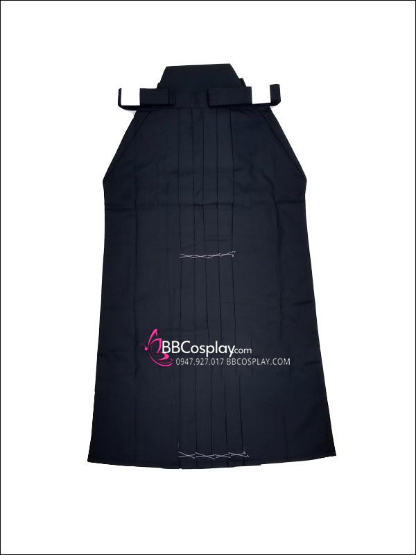Chỉ Hakama Đen Trơn Chuẩn Nhật