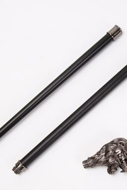 Gậy Quý Tộc Đầu Sư Tử Màu Crom
