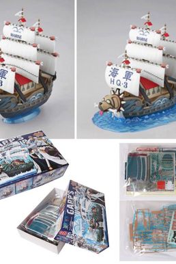 Mô Hình Tàu Hải Quân Garp'S Warship One Piece 08 Tự Lắp Ráp