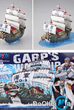 Mô Hình Tàu Hải Quân Garp'S Warship One Piece 08 Tự Lắp Ráp