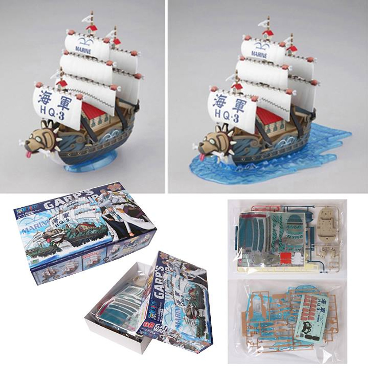 Mô Hình Tàu Hải Quân Garp'S Warship One Piece 08 Tự Lắp Ráp