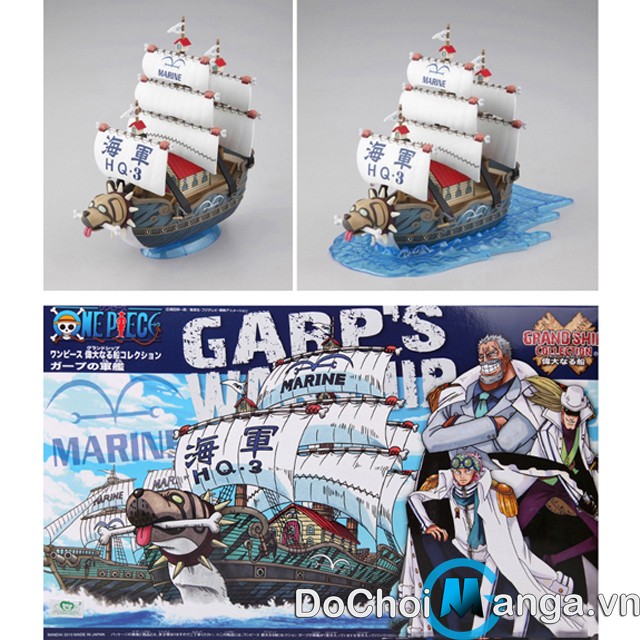 Mô Hình Tàu Hải Quân Garp'S Warship One Piece 08 Tự Lắp Ráp