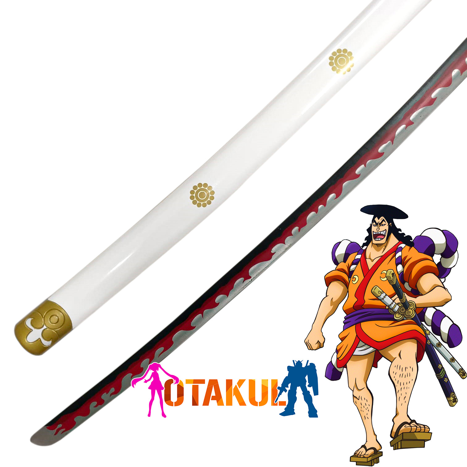 Kiếm Gỗ Phong Thủy Nhật Bản Enma Trắng Của Oden One Piece