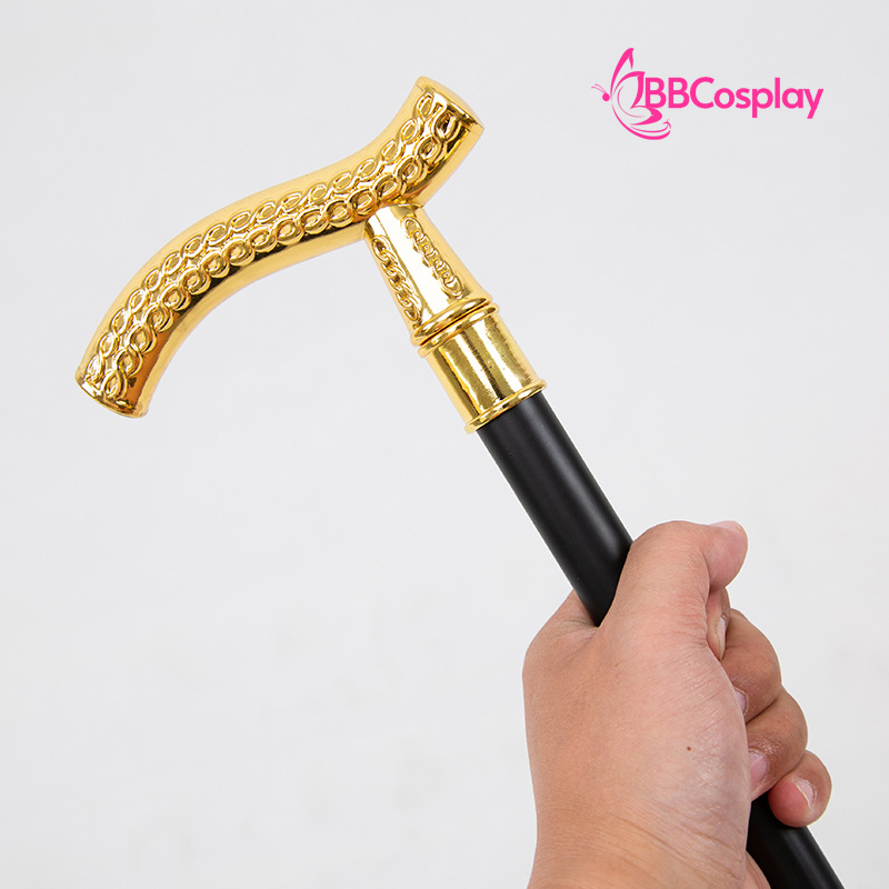 Gậy Quý Tộc Kim Loại Vàng Đầu Dây Xích