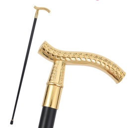 Gậy Quý Tộc Kim Loại Vàng Đầu Dây Xích