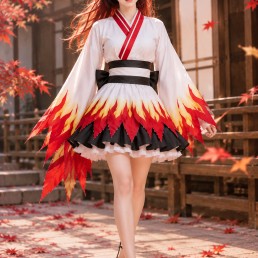 Trang Phục Waloli Viêm Trụ Rengoku Kyoujurou (Thanh Gươm Diệt Quý)