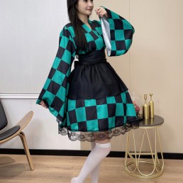 Trang Phục Waloli Cosplay Kamado Tanjiro (Thanh Gươm Diệt Quỷ)