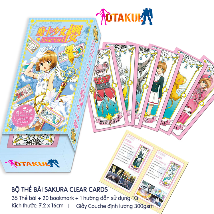 Bộ Bài Sakura Clear Cards Mới 55 Lá