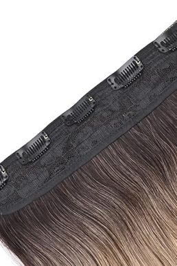 Tóc Giả Nửa Đầu Ombre Khói Vàng - Đón Đầu Xu Hướng