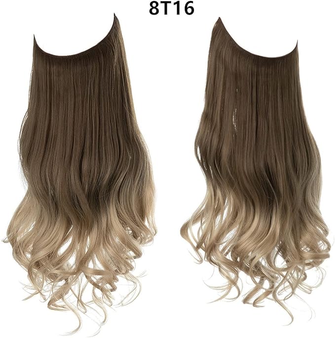 Tóc Giả Nửa Đầu Ombre Khói Vàng - Đón Đầu Xu Hướng