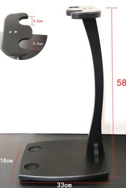 (Hàng Mới Về - HOT) Giá Đỡ Kiếm Để Bàn Đế Vuông 2 Kiếm Gỗ MDF Cao 59Cm