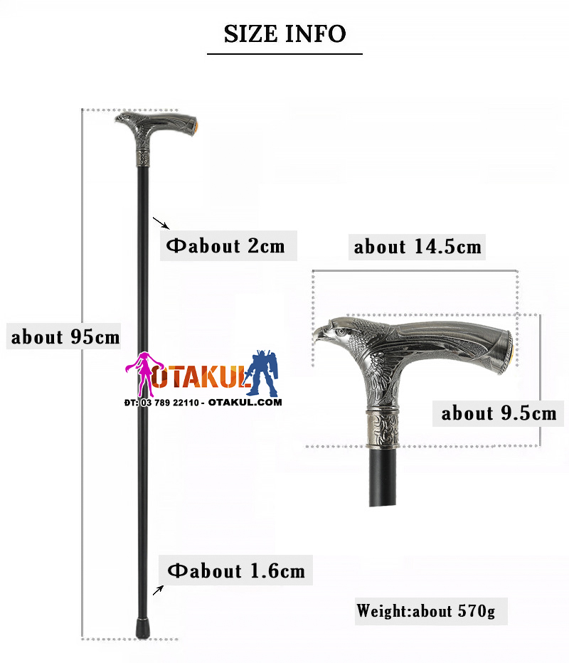 Gậy Quý Tộc Đại Bằng Sang Xịn Mịn Màu Đồng