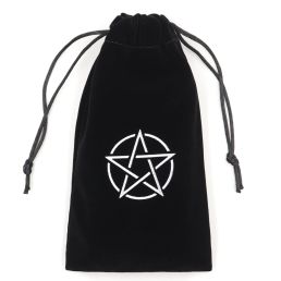 Túi Đựng Bài Tarot Đen Nhung Mịn Màng - Ngôi Sao Năm Cánh