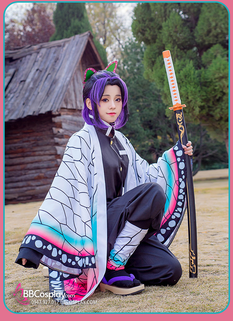 Áo Khoác Trùng Trụ Kochou Shinobu - Kimetsu No Yaiba