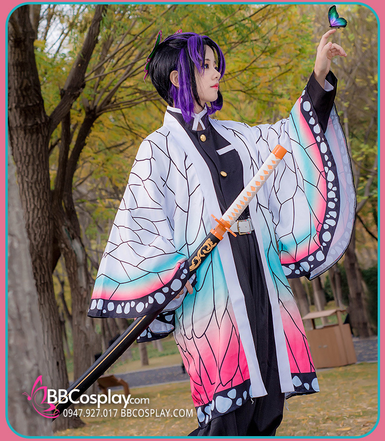 Áo Khoác Trùng Trụ Kochou Shinobu - Kimetsu No Yaiba