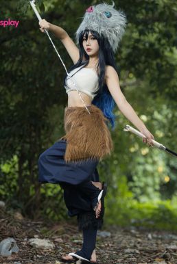 Đồ Cosplay Hashibira Inosuke Phiên Bản Nữ - Kimetsu No Yaiba