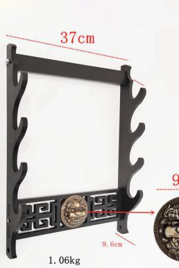 Giá Để Kiếm Treo Tường 1 Tầng CNC Khắc Hoạ Tiết Kỳ Lân Nổi 3D - Vẻ Đẹp Uy Quyền Và Sang Trọng