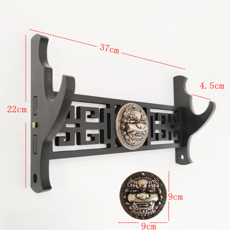 Giá Để Kiếm Treo Tường 2 Tầng CNC Khắc Hoạ Tiết Kỳ Lân Nổi 3D - Vẻ Đẹp Uy Quyền Và Sang Trọng