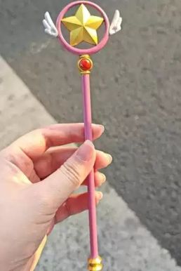 (Hàng Mới 2025) Bộ Gậy Phép Thuật Sakura 22Cm - Gậy Sakura Ngôi Sao 22Cm