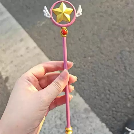 (Hàng Mới 2025) Bộ Gậy Phép Thuật Sakura 22Cm - Gậy Sakura Ngôi Sao 22Cm