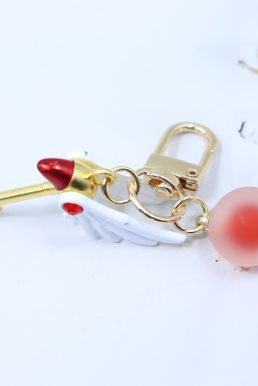 Móc Khóa Mỏ Chim Sakura Có Bi Ngọc
