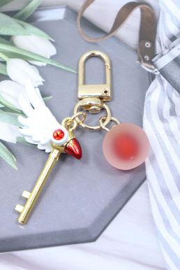 Móc Khóa Mỏ Chim Sakura Có Bi Ngọc